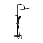 Душевая стойка Belz B24572-7 с изливом черная матовая Душевая стойка Belz B24572-7 с изливом черная матовая