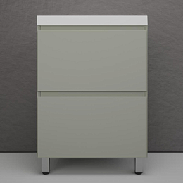 Тумба с раковиной Style Line Манхэттен 60 напольная олива