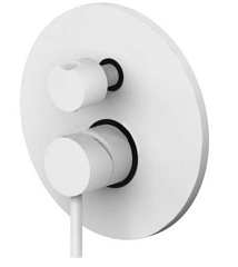 Смеситель Paffoni Light LIG019BO для ванны и душа на 3 выхода скрытый монтаж белый матовый