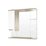 Зеркало-шкаф Style Line Ориноко 80/С L с Led-подсветкой белый/светлое дерево Зеркало-шкаф Style Line Ориноко 80/С L с Led-подсветкой белый/светлое дерево