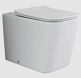 Приставной унитаз Ceramicanova Cubic Rimless CN1809 34*52 безободковый с крышкой-сиденьем микролифт Slim