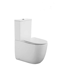Унитаз-компакт Ceruttispa Mirko Tornado 35,5*62 безободковый с крышкой-сиденьем микролифт Slim
