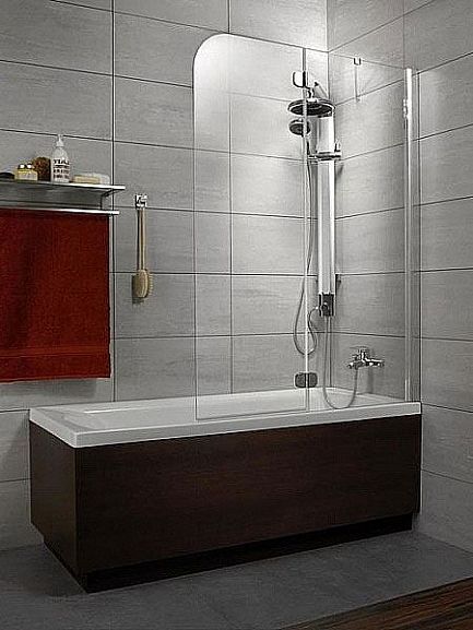 Шторка на ванну Radaway Torrenta PND 121*150 R прозрачное стекло