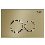Клавиша смыва D&K Bayern DB1529007 матовое золото для системы инсталляции DI8050127