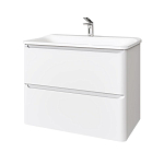 Тумба под раковину Raval Welto 80 подвесная 2 ящика белый глянец