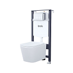 Комплект 3в1: подвесной унитаз, инсталляция и клавиша смыва Iddis Basic BASBI01i73