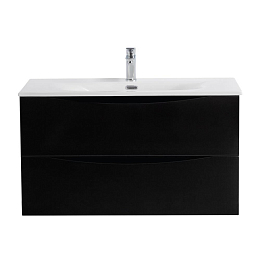 Тумба с раковиной BelBagno Marino-Cer-N 100 Nero Lucido