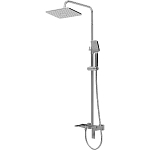 Душевая стойка Grossman Style 500.K35.05.100 с верхним душем, ручной лейкой и смесителем, хром глянцевый Душевая стойка Grossman Style 500.K35.05.100 с верхним душем, ручной лейкой и смесителем, хром глянцевый
