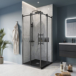 Душевой уголок BelBagno Marino 100*100*195 профиль черный матовый без поддона Душевой уголок BelBagno Marino 100*100*195 профиль черный матовый без поддона