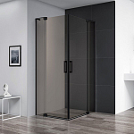 Душевой уголок Cezares SLIDER-A-2-80/90-BR-NERO 80/90*80/90*195 профиль черный стекло бронзированное без поддона Душевой уголок Cezares SLIDER-A-2-80/90-BR-NERO 80/90*80/90*195 профиль черный стекло бронзированное без поддона