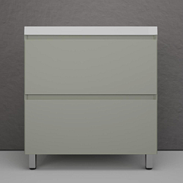 Тумба с раковиной Style Line Манхэттен 80 напольная олива